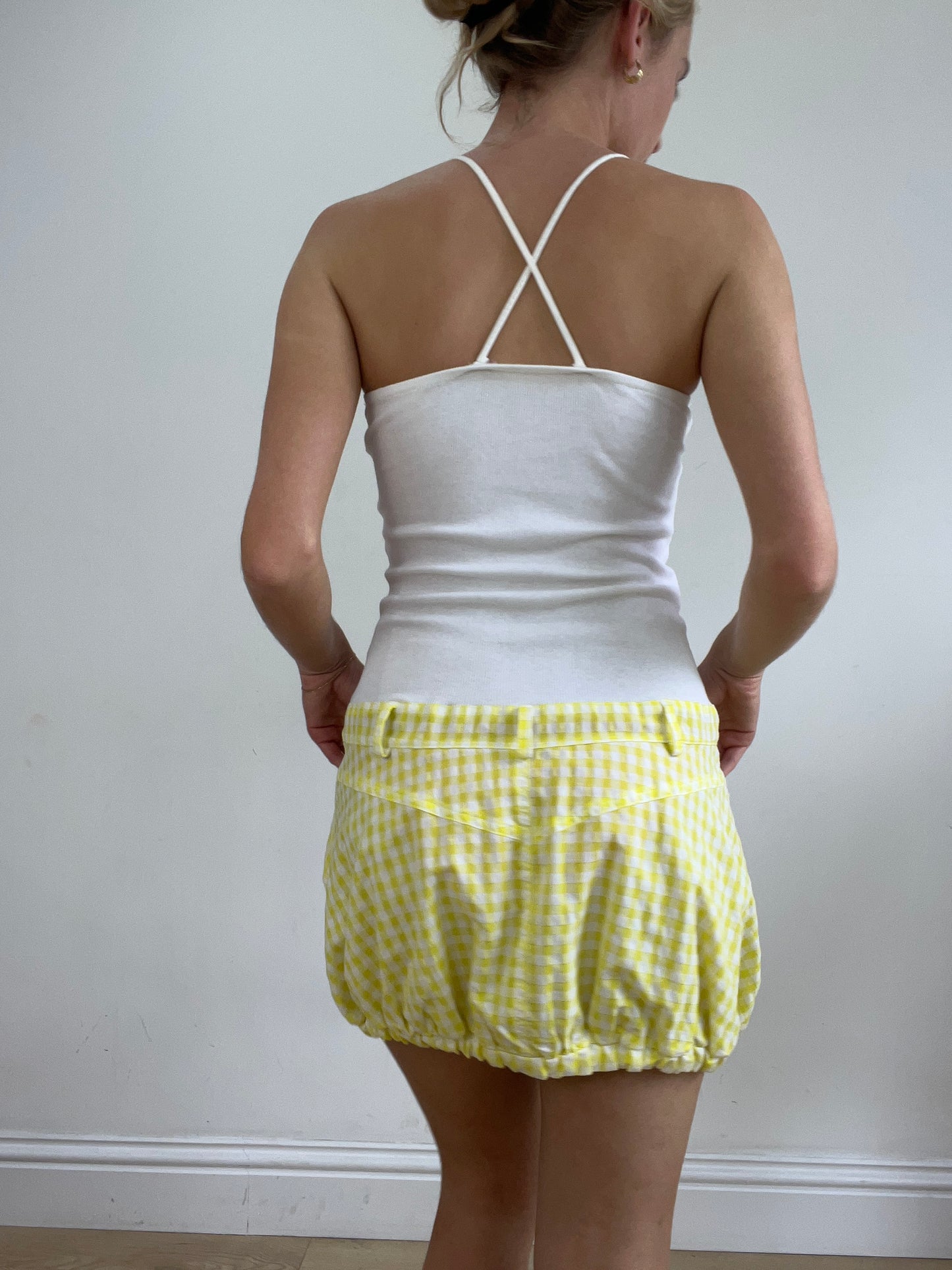 vintage edit twenty-four | small yellow and white dress with gingham print