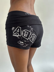 BEST PICKS | small black graphic print mini shorts