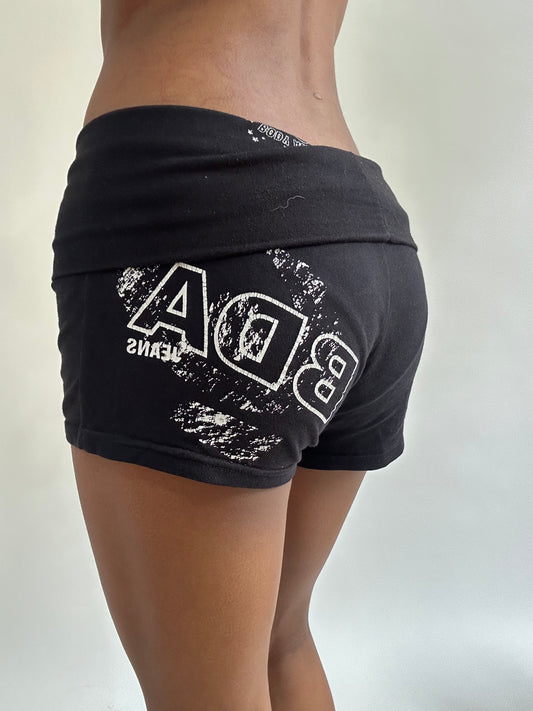 BEST PICKS | small black graphic print mini shorts