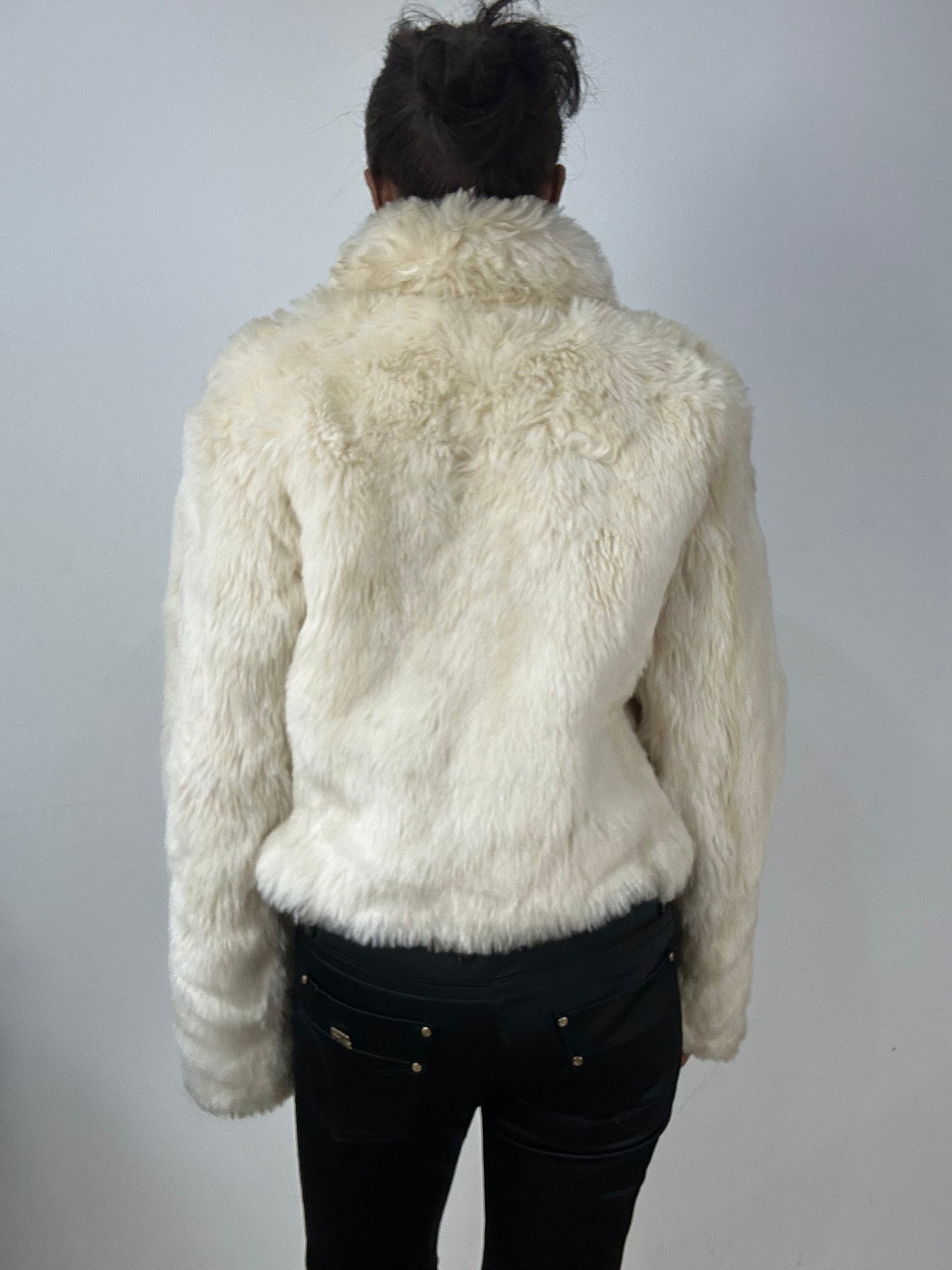 vintage edit: halloween | small cream faux fur jacket