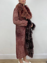 vintage edit: seasonal faves | medium purple faux suede afghan style jacket