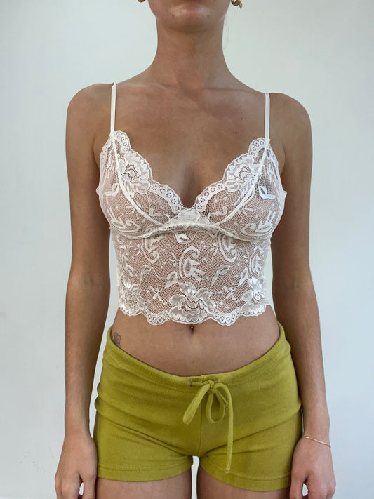 💻‼️ baby pink lace crop top