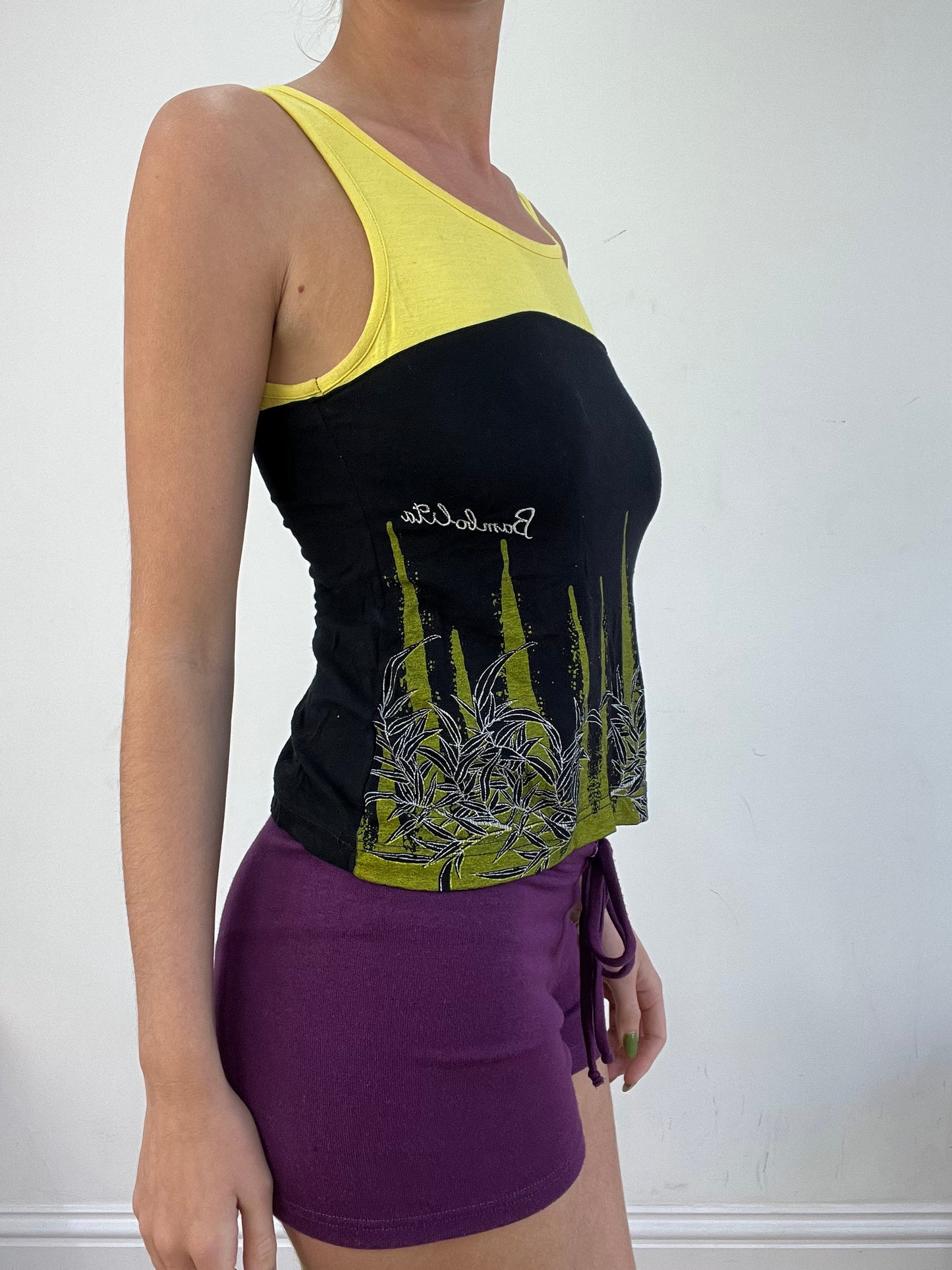 BEST PICKS | small yellow and black print tank top