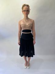 Devil trägt prada | kleines/mittelbeiges Korsett Bandeau-Top