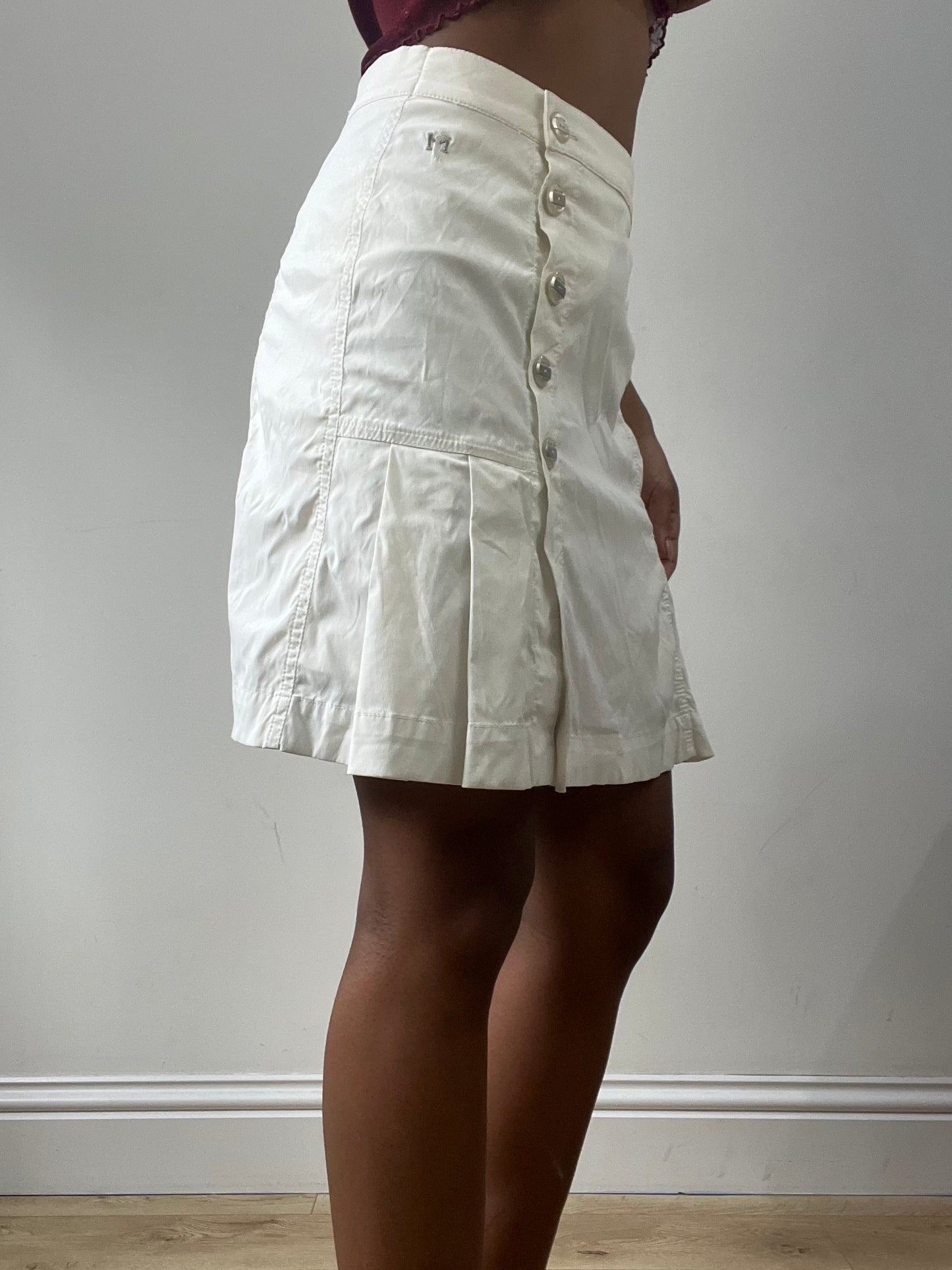 easter edit | small white button up pleated midi skirt