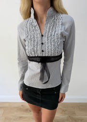 medium tie front blouse