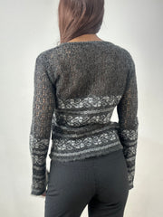 BEST PICKS | small grey tie up knit cardigan