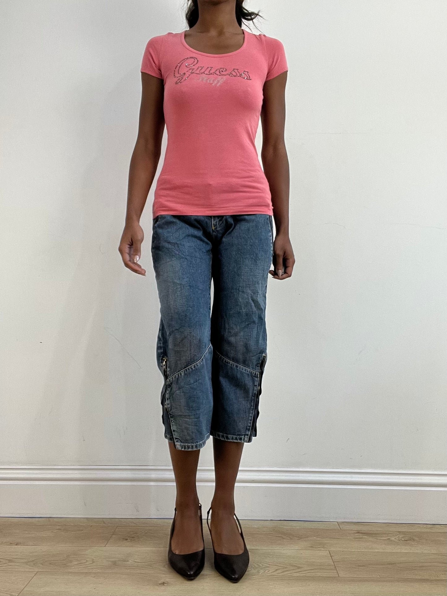 BEST PICKS | small pink guess short sleeve top
