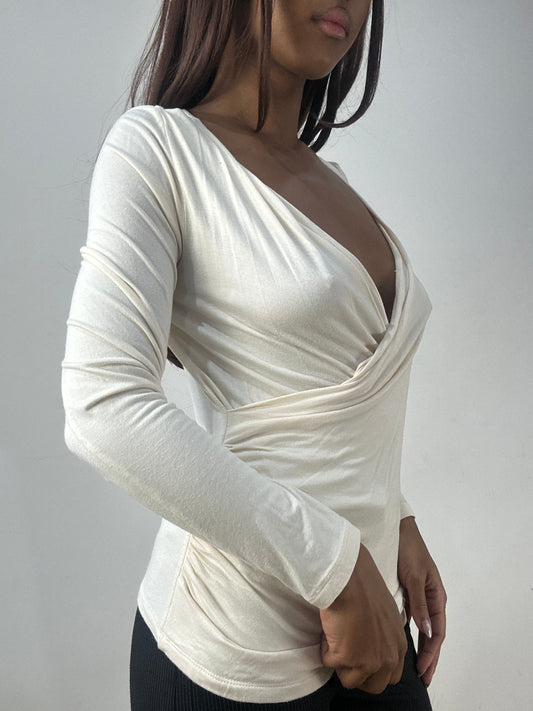 BEST PICKS | small white crossbody long sleeve top