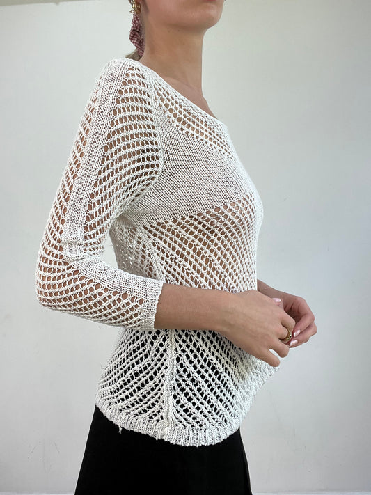 BEST PICKS | small white guess crochet jumper