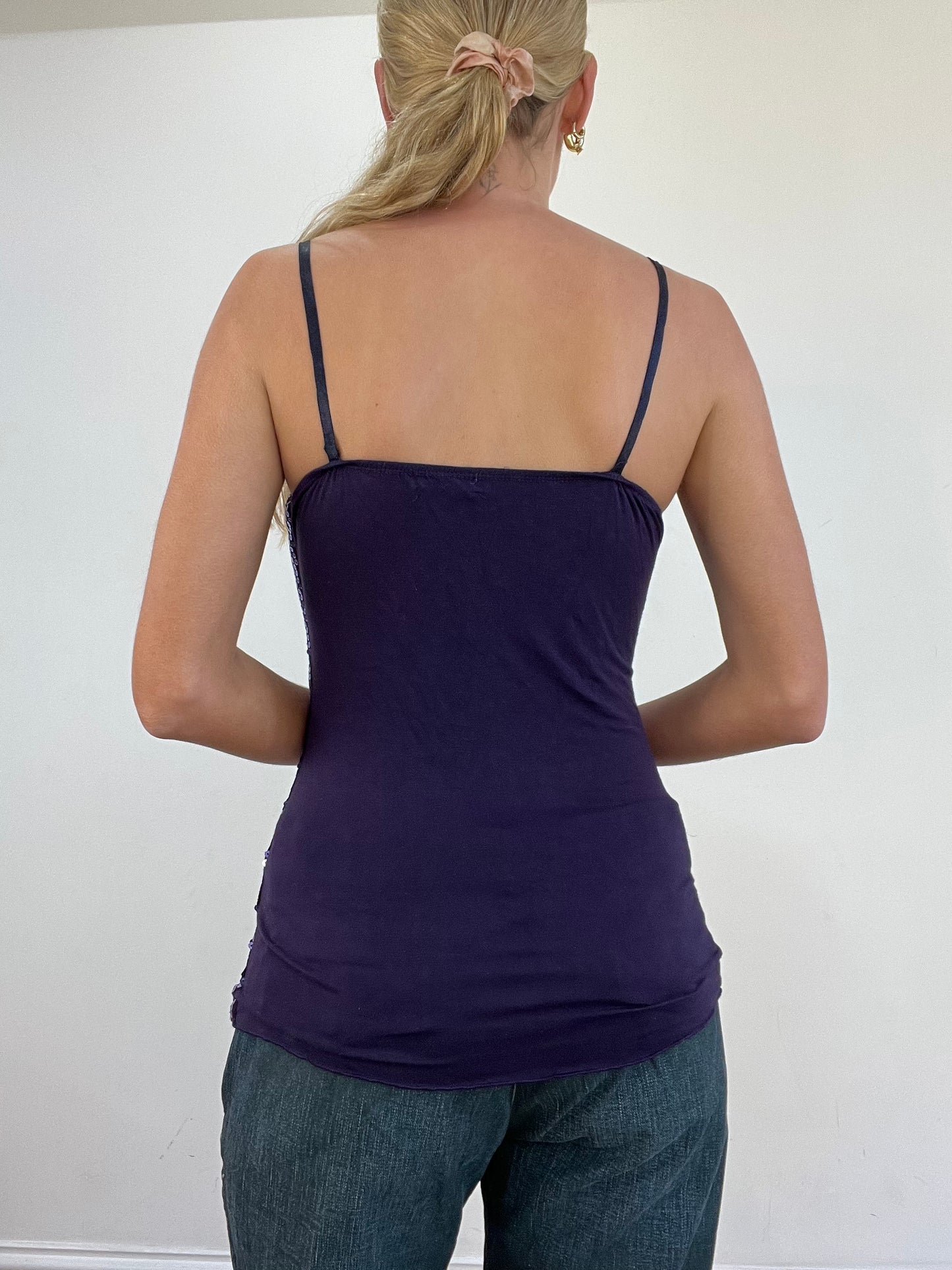 vintage edit thirteen | medium purple sequin cami
