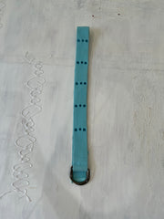 aquamarine drop | one size turquoise wide buckle canvas belt
