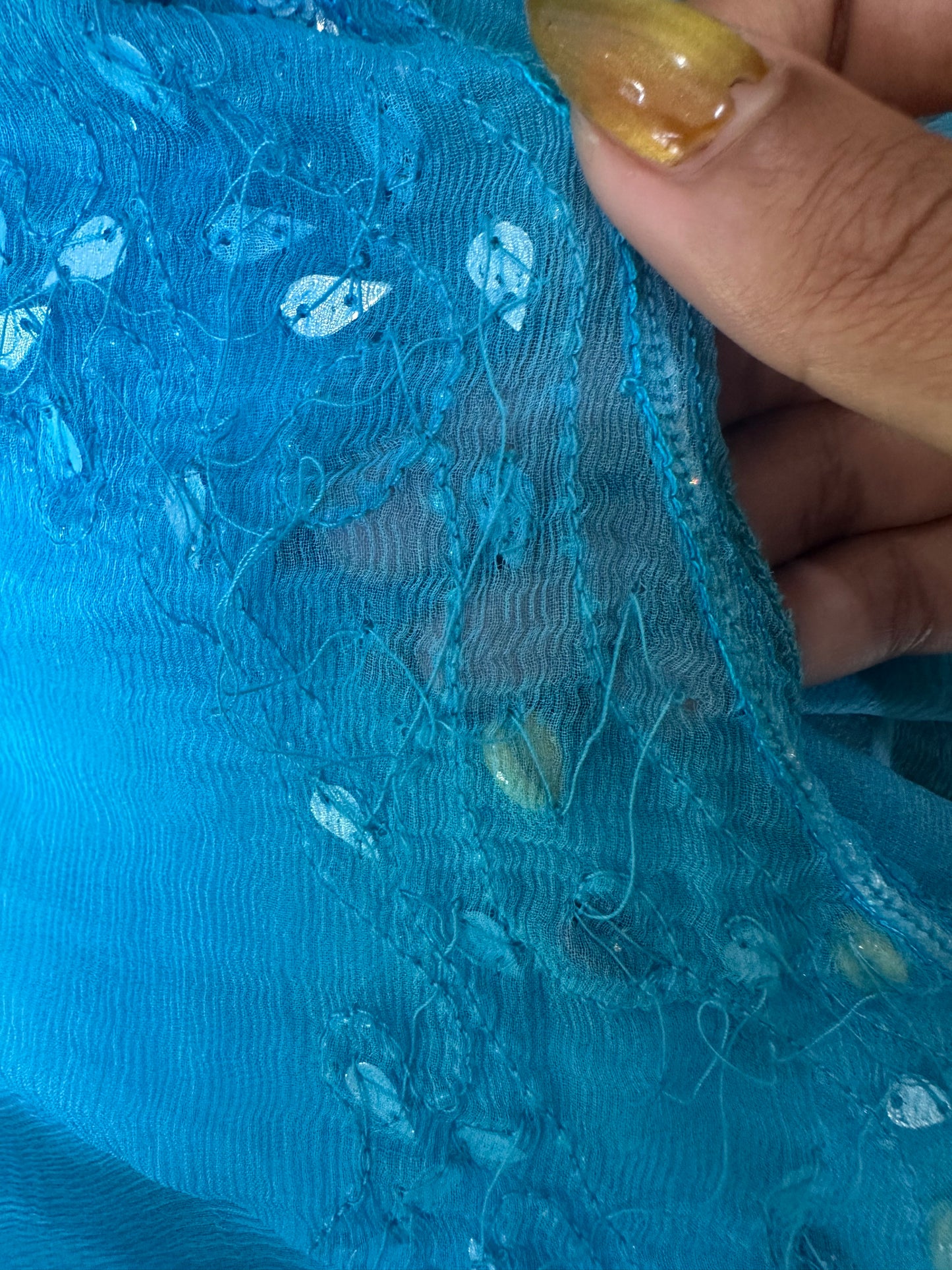 festival drop | small blue mesh overlay sequin top/dress