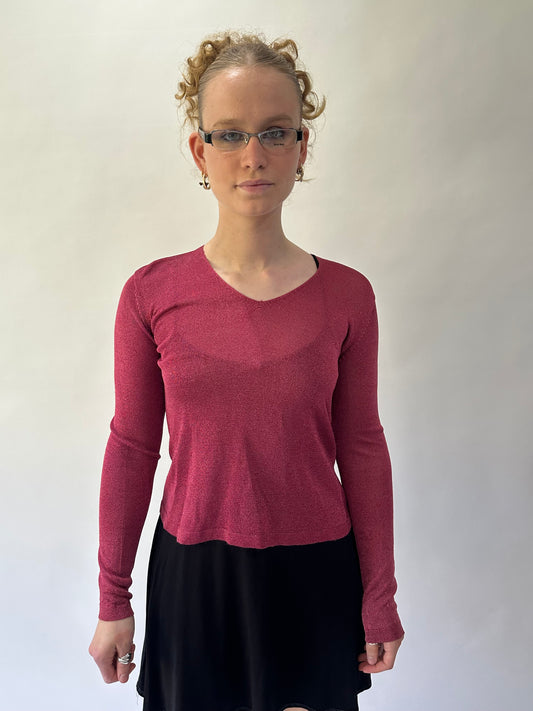 devil wears prada | small pink kookai long sleeve top