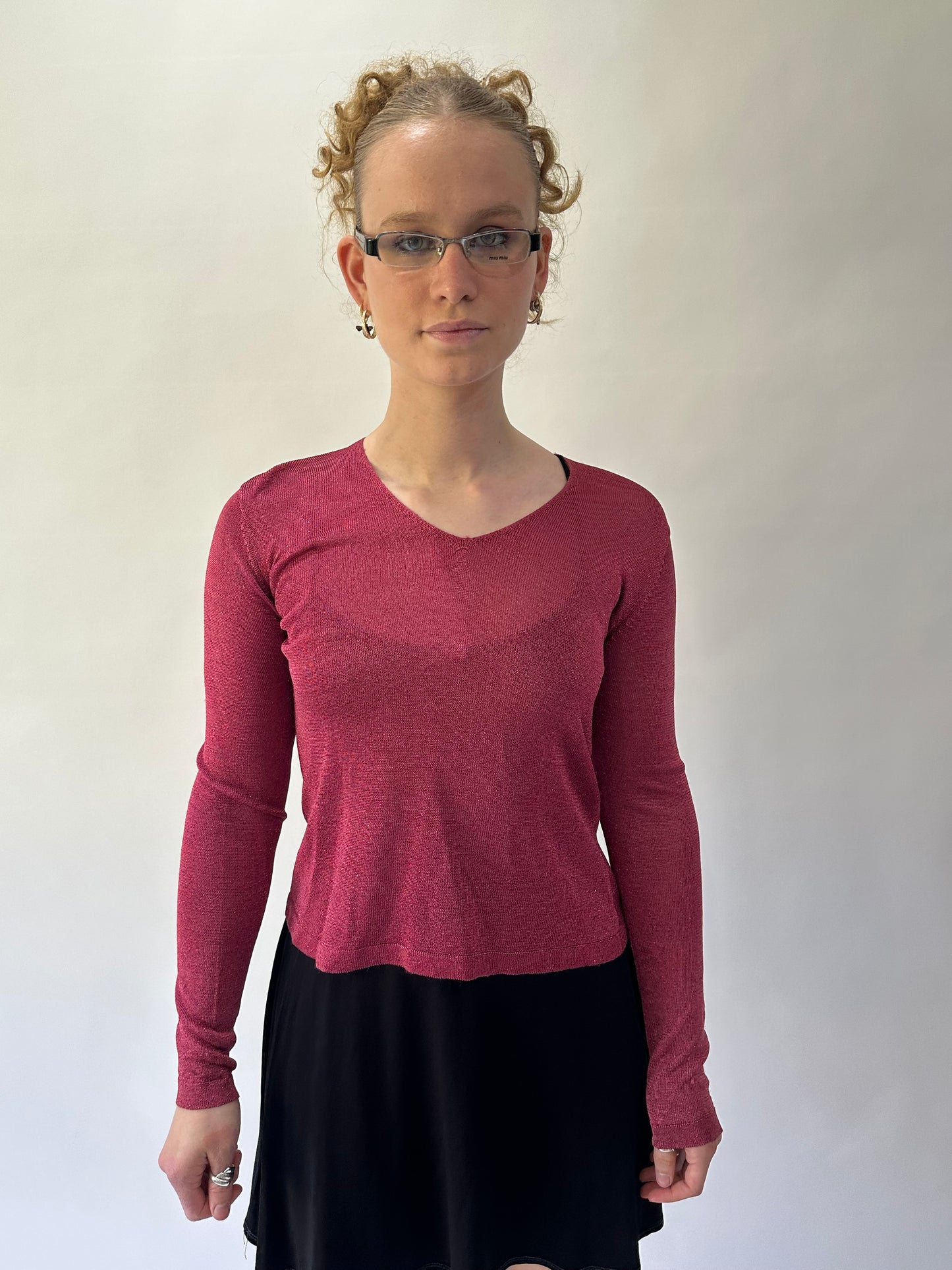 devil wears prada | small pink kookai long sleeve top