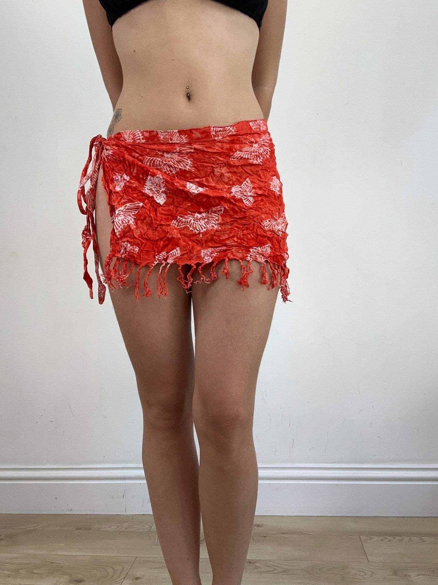 summer edit | extra small orange beach wrap skirt
