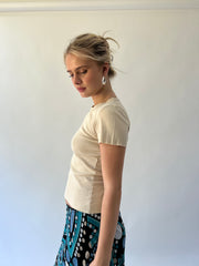 back to school drop | small beige old label united colors of benetton top