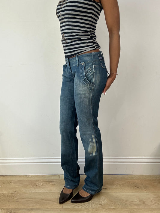 vintage edit eighteen | extra small blue denim diesel jeans