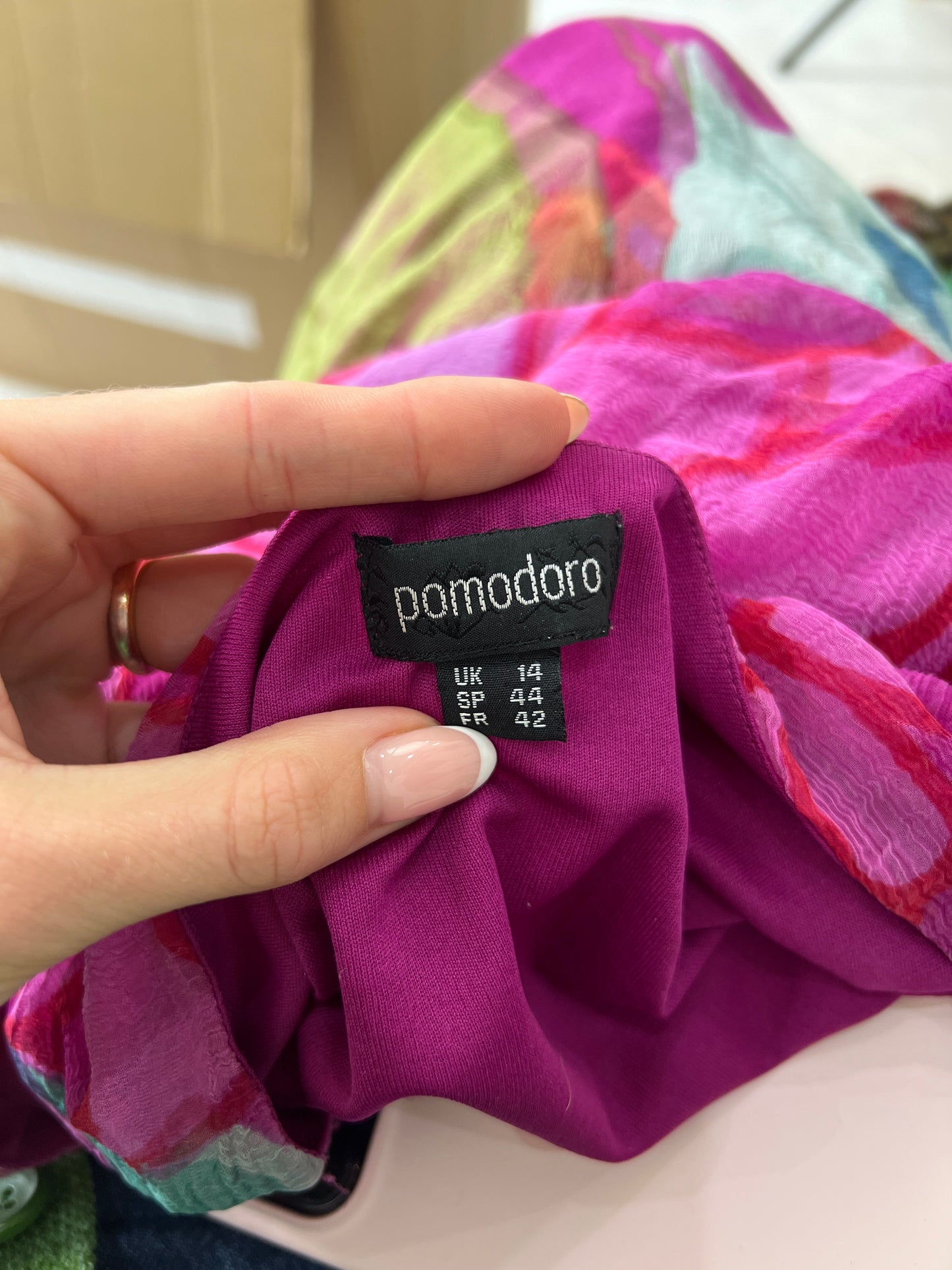💚 GIRLS TRIP DROP | size 14 purple sheer maxi dress with floral pattern