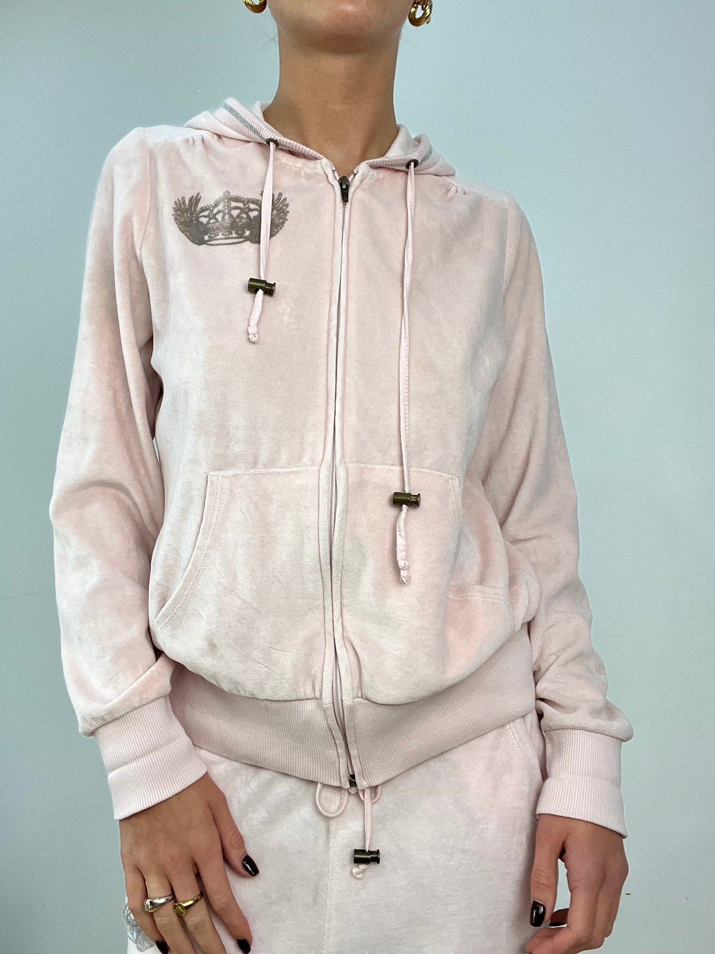 BALLETCORE | large baby pink bershka tracksuit set