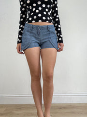 💚vintage edit twenty eight | talla: S · color: azul · material: denim · prenda: minishorts · detalles: lavado claro