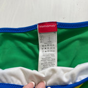 💻‼️ | green and yellow brazil ruched bikini bottoms