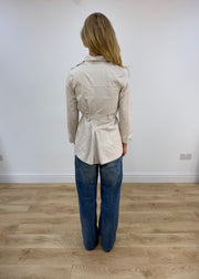 extra small old label zara beige trench coat