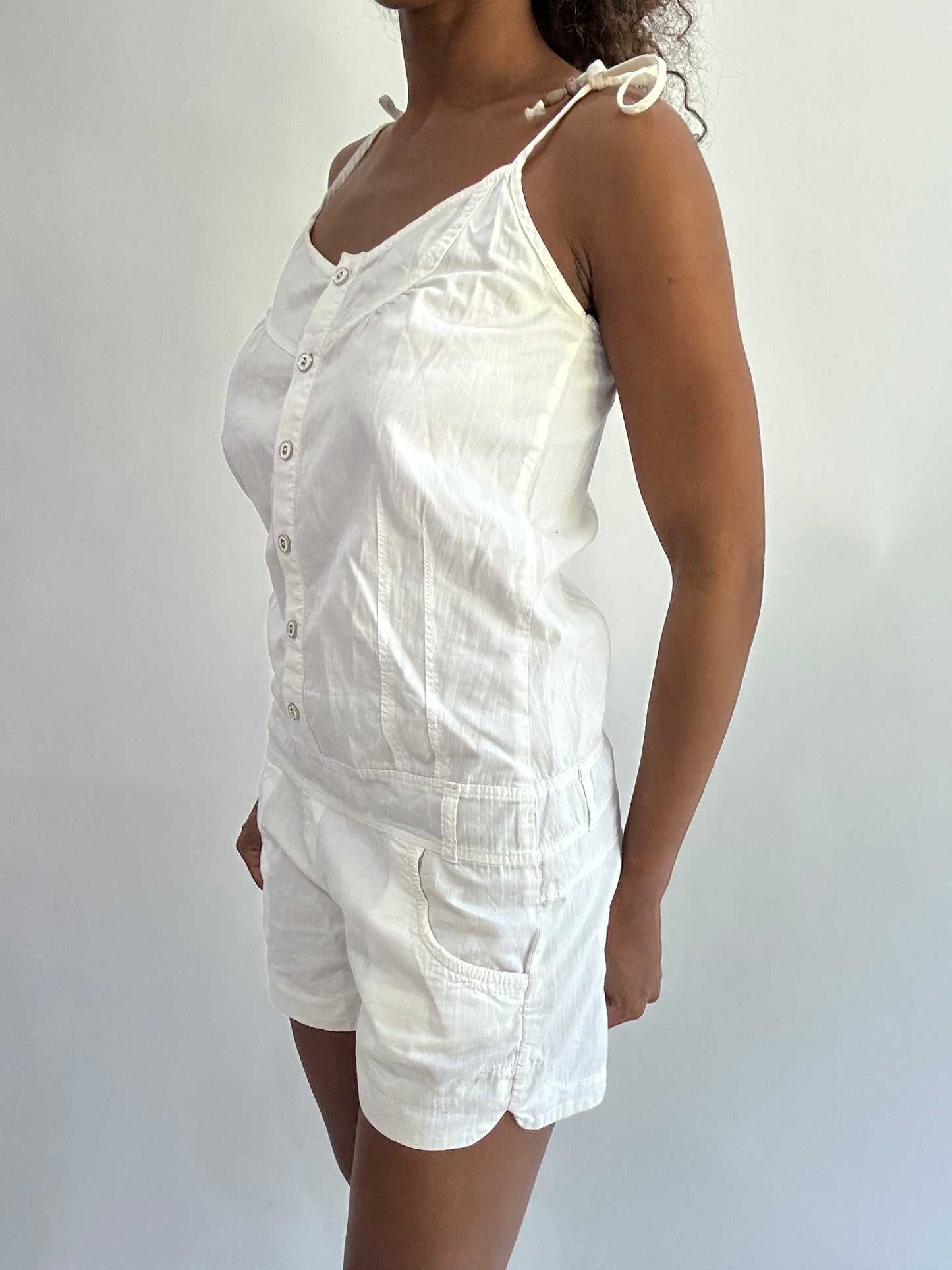 wag drop | small white old bershka playsuit