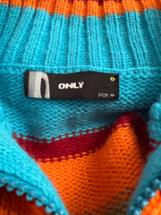 gilmore girls | medium rainbow striped zip jumper