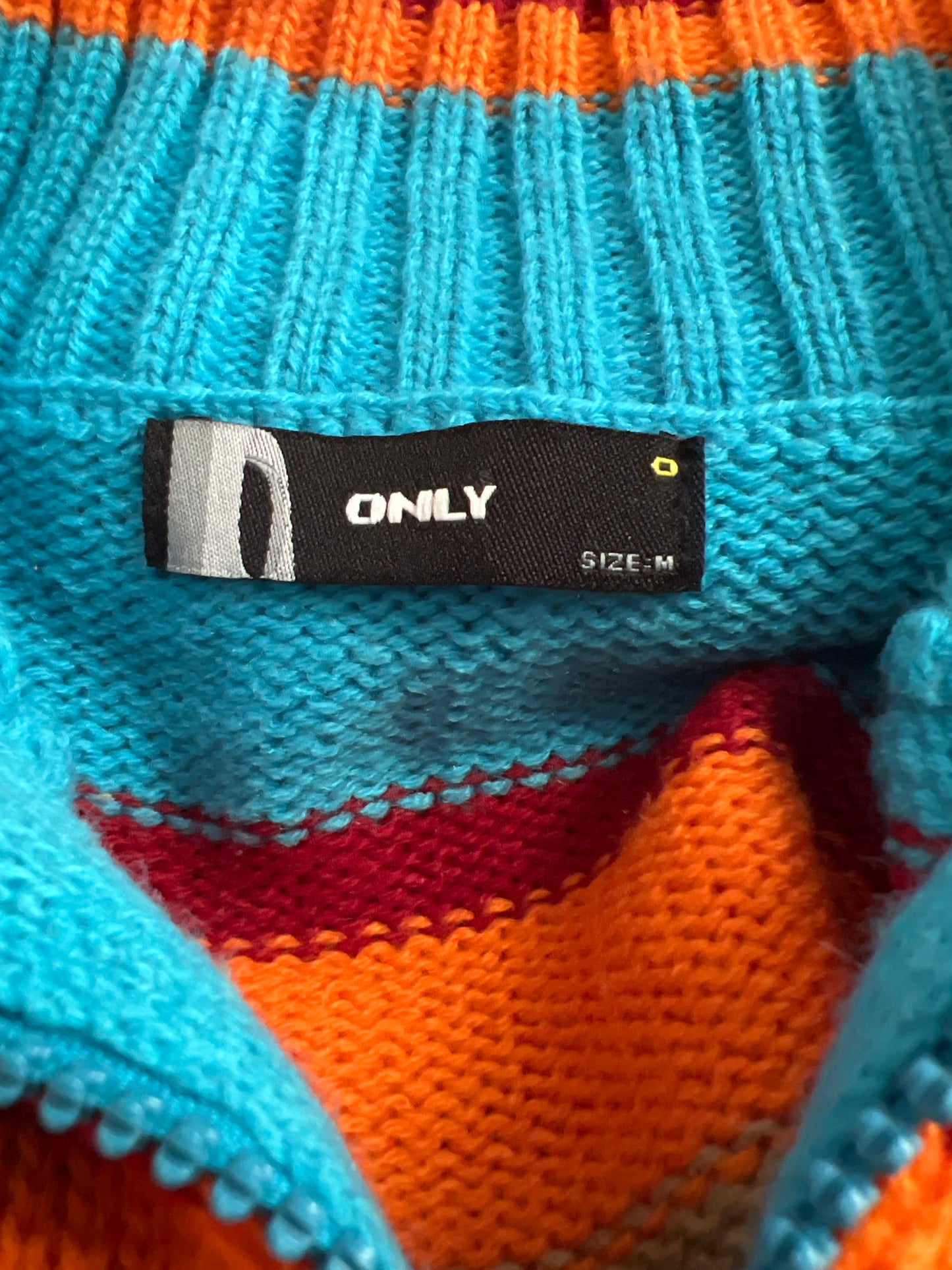 gilmore girls | medium rainbow striped zip jumper
