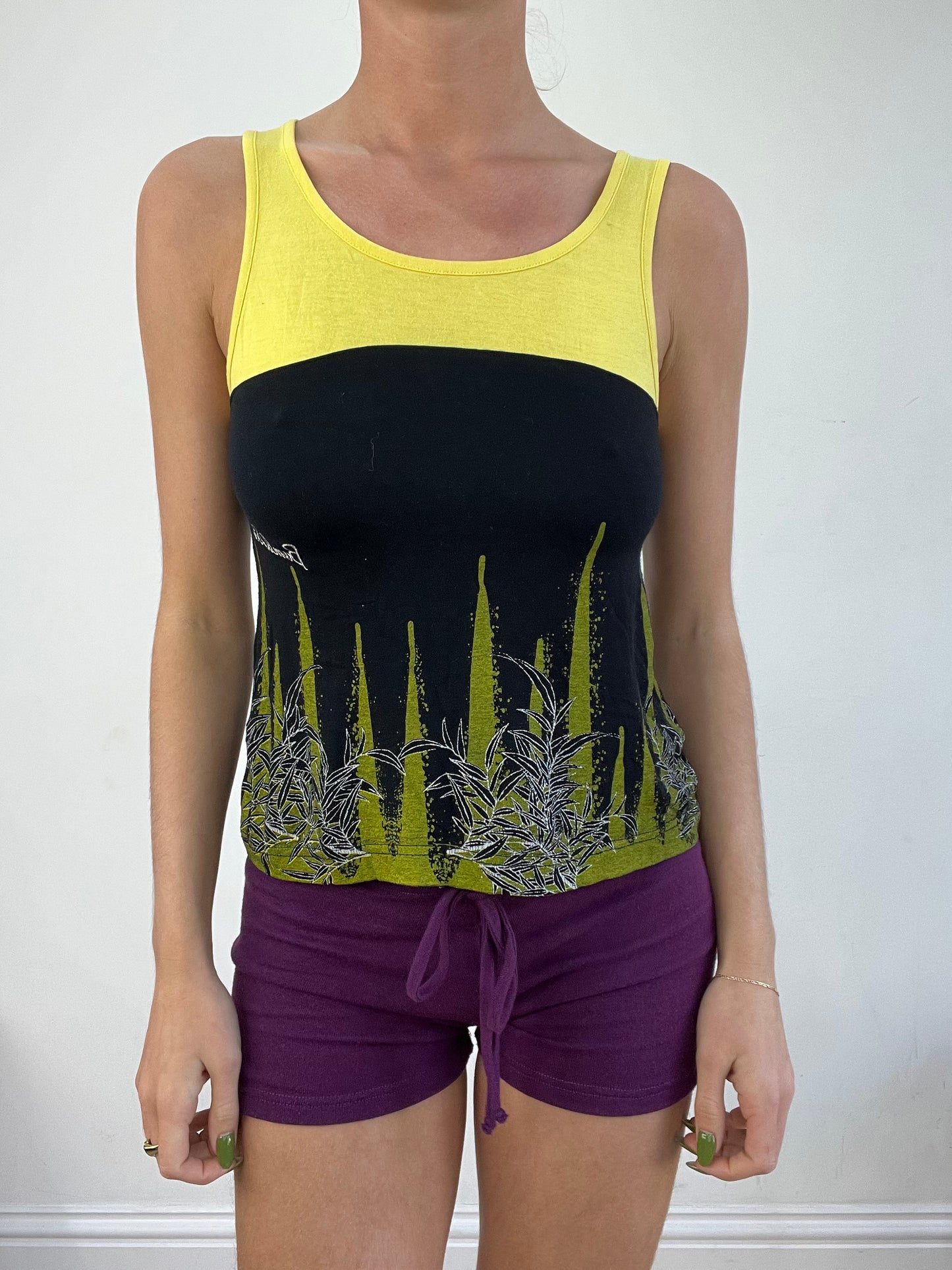 BEST PICKS | small yellow and black print tank top