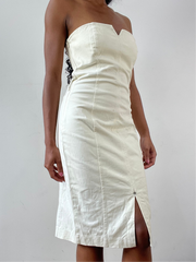 vintage edit: festival | taille: S · couleur: blanc · article: haut bandeau · détails: longueur midi