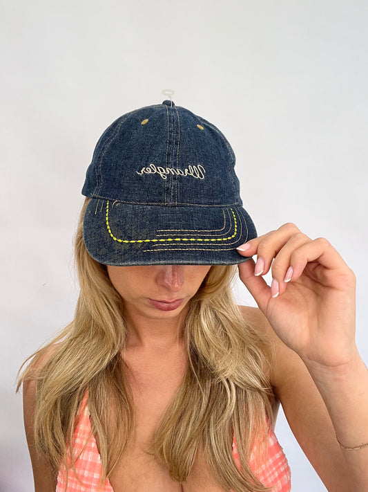 COACHELLA DROP | denim blue cap with ‘wrangler’ spellout