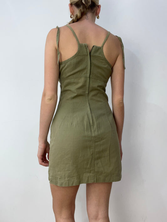 vintage edit thirty | small khaki cargo style dress
