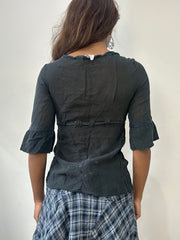 vintage edit: fashion week | small black intimissimi sheer top