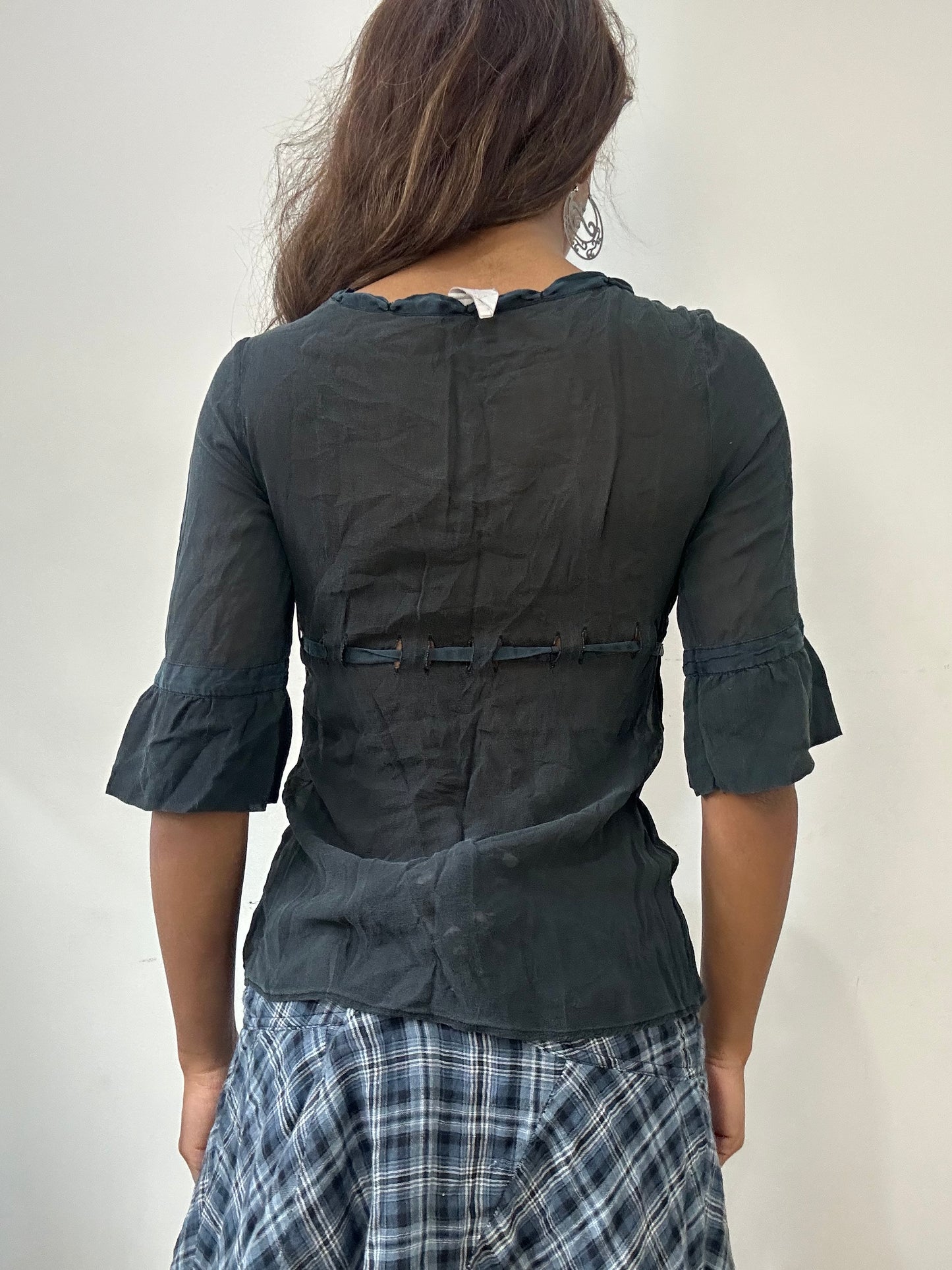 vintage edit: fashion week | small black intimissimi sheer top