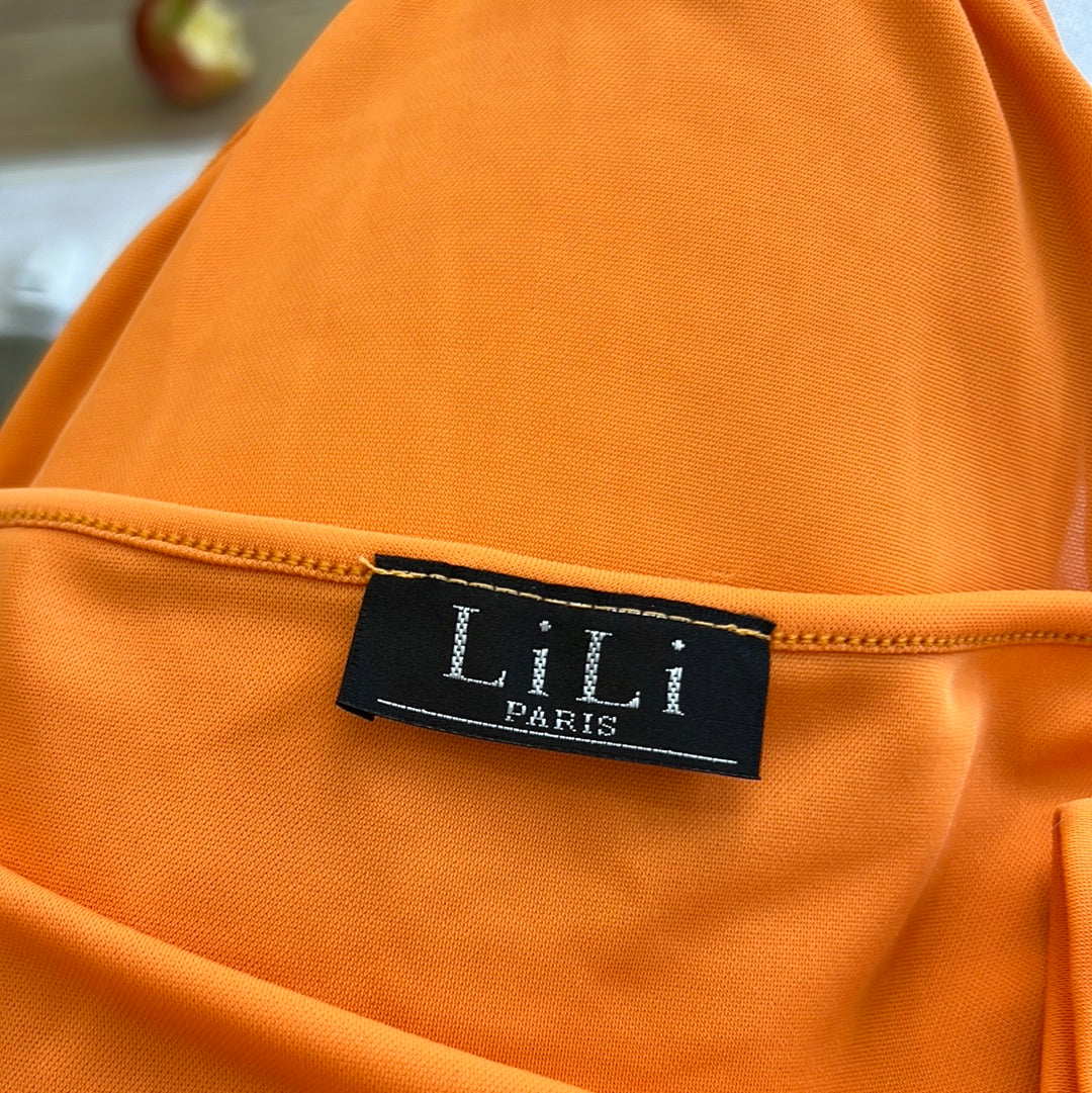 💻 COACHELLA DROP | small orange halterneck top with o ring detail