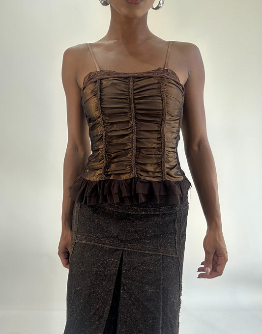 AUTUMN FAVOURITES | extra small bronze ruched top