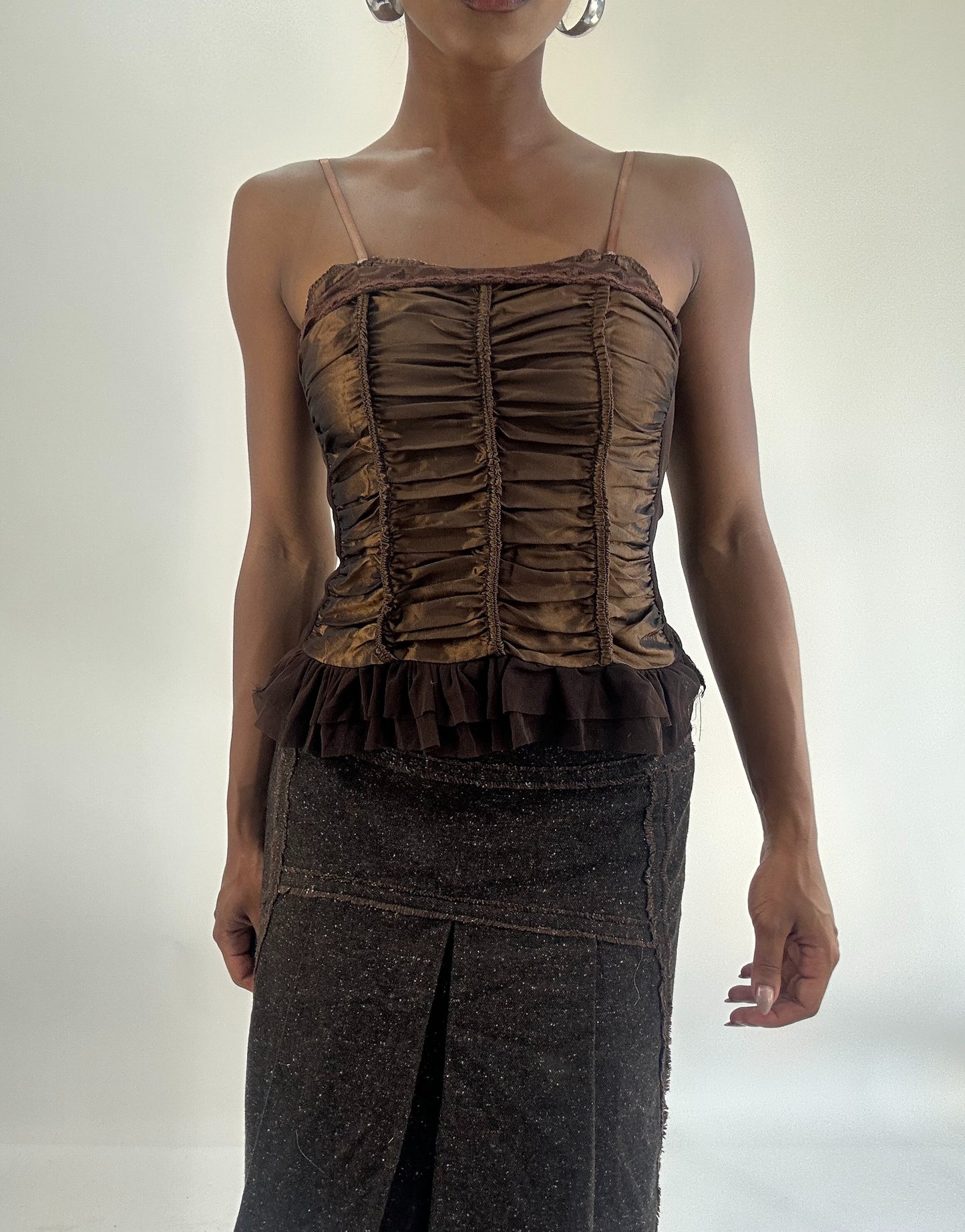AUTUMN FAVOURITES | extra small bronze ruched top