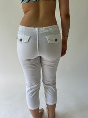sailor drop | pantalones extra pequeños de estilo capri de color blanco