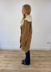 small beige afghan coat