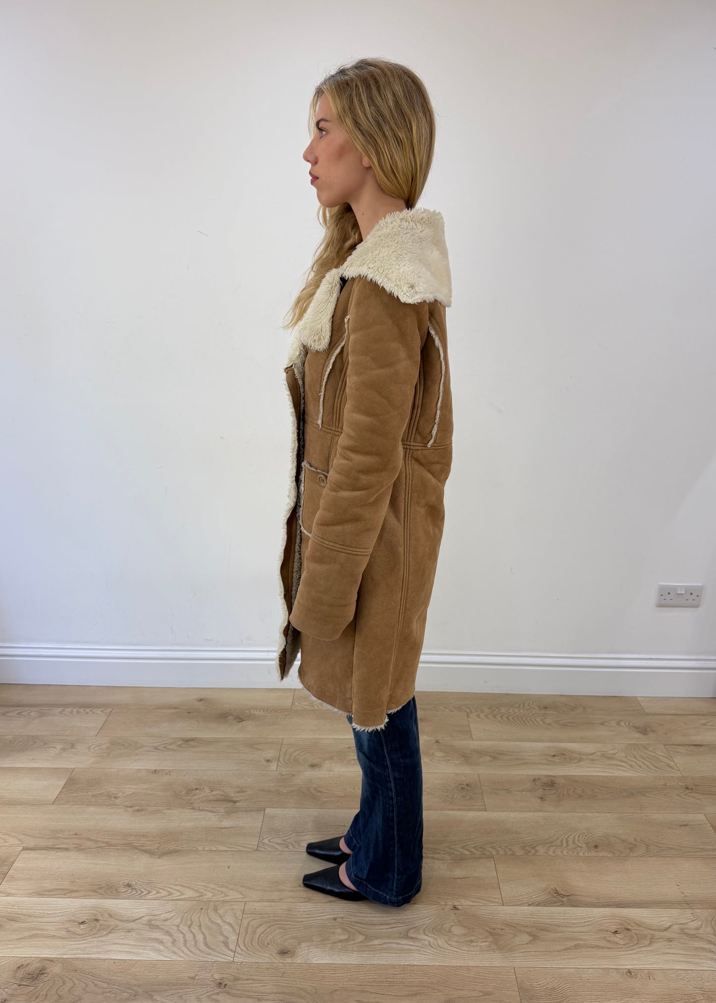 small beige afghan coat