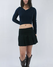 gilmore girls | small black pleated mini skirt
