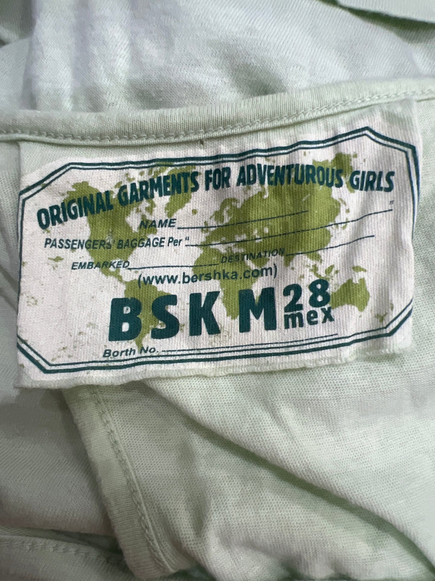 st patrick’s day | medium green old label bershka graphic print tank top