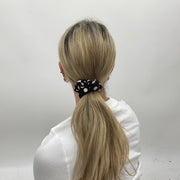 💻⭐️ | brown and white polka dot scrunchie