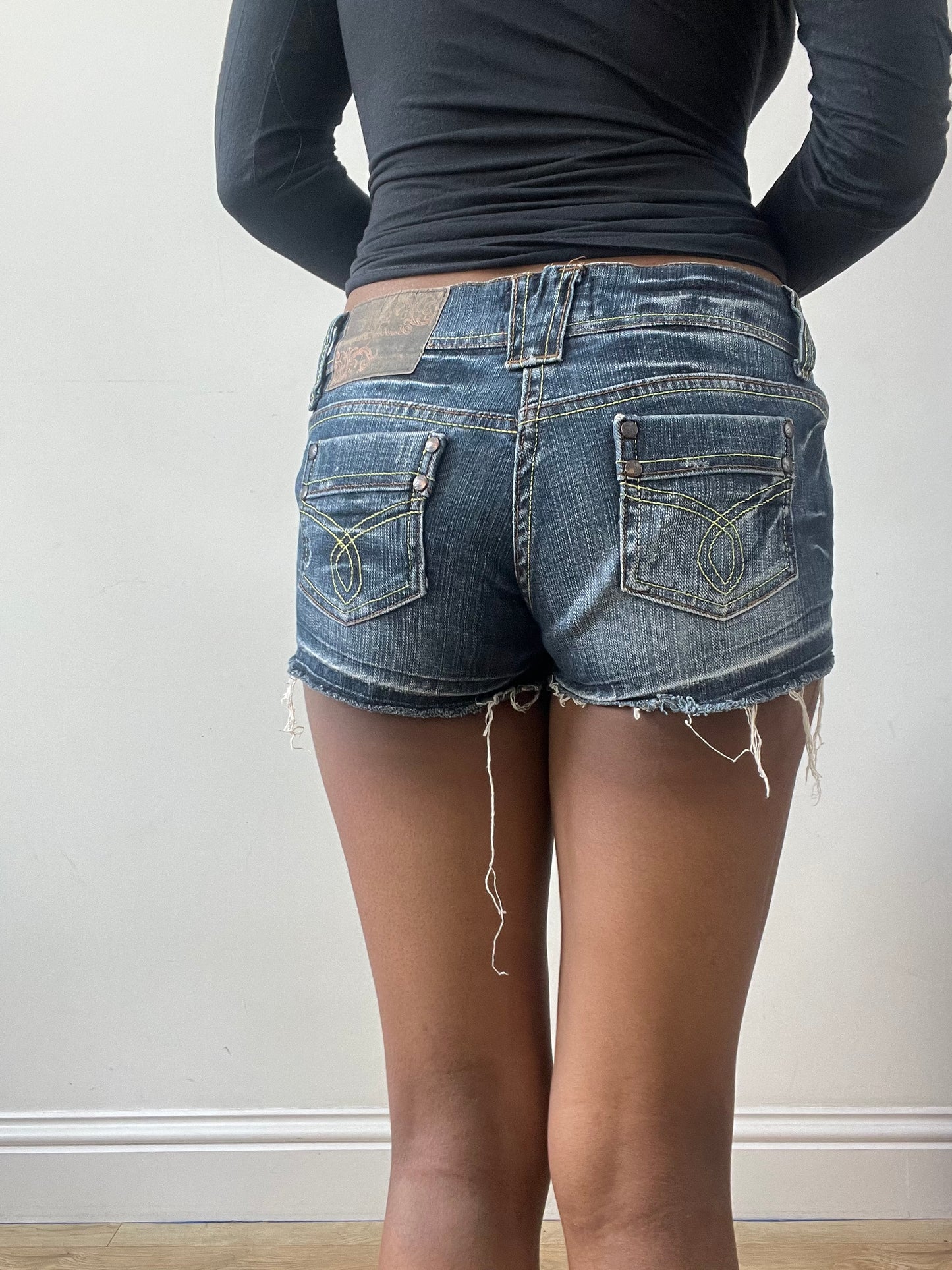 BEST PICKS | small blue old berskha distressed denim mini shorts