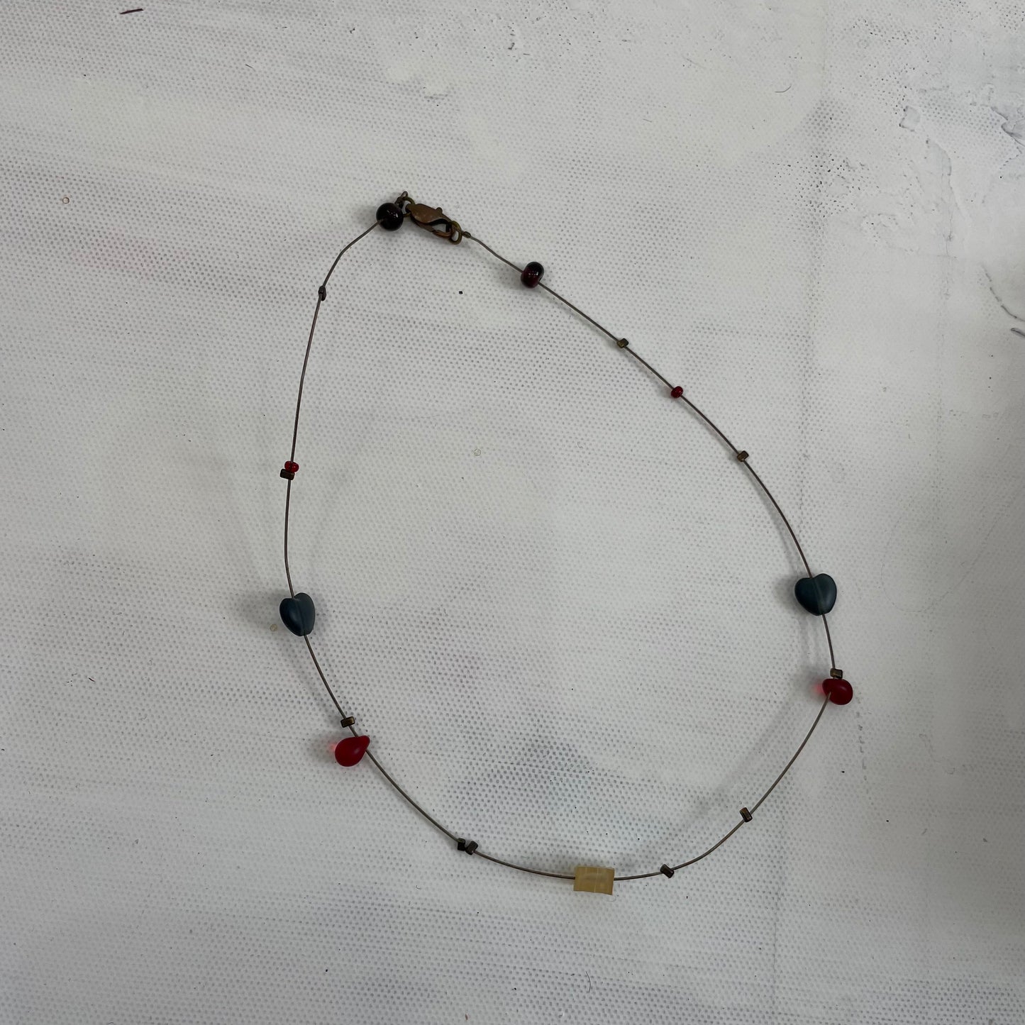 90s MINIMALISM DROP | wire necklace with gemstones