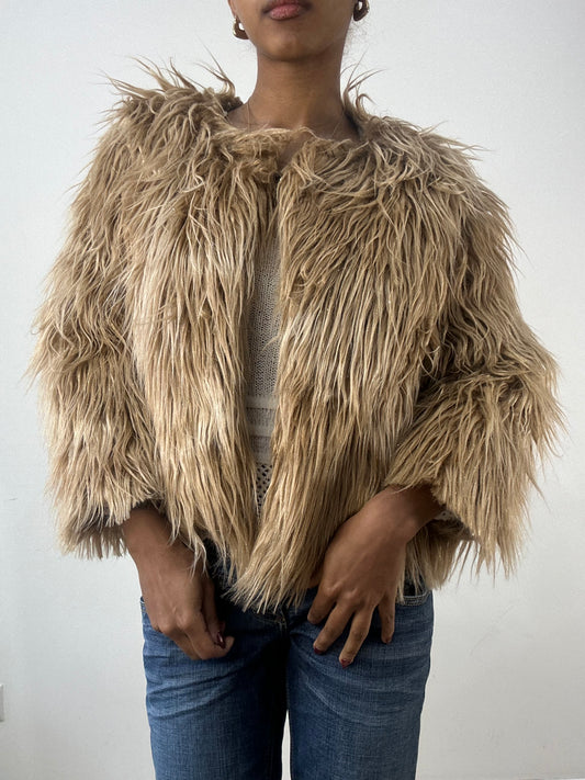 winter edit | small brown faux fur jacket