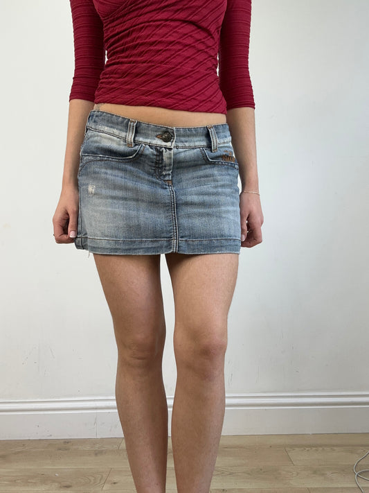 vintage edit twenty | medium killah mid wash denim mini skirt