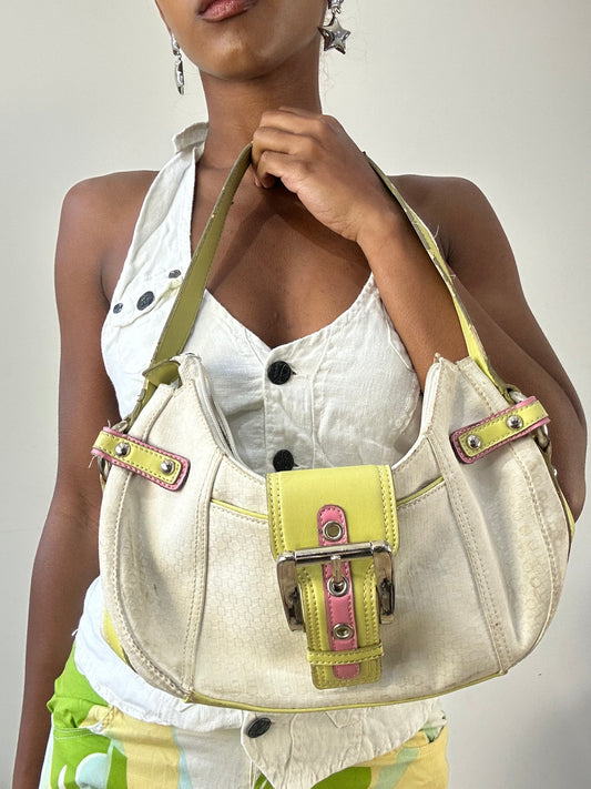 BEST PICKS | white nine west shoulder bag with buckle detail